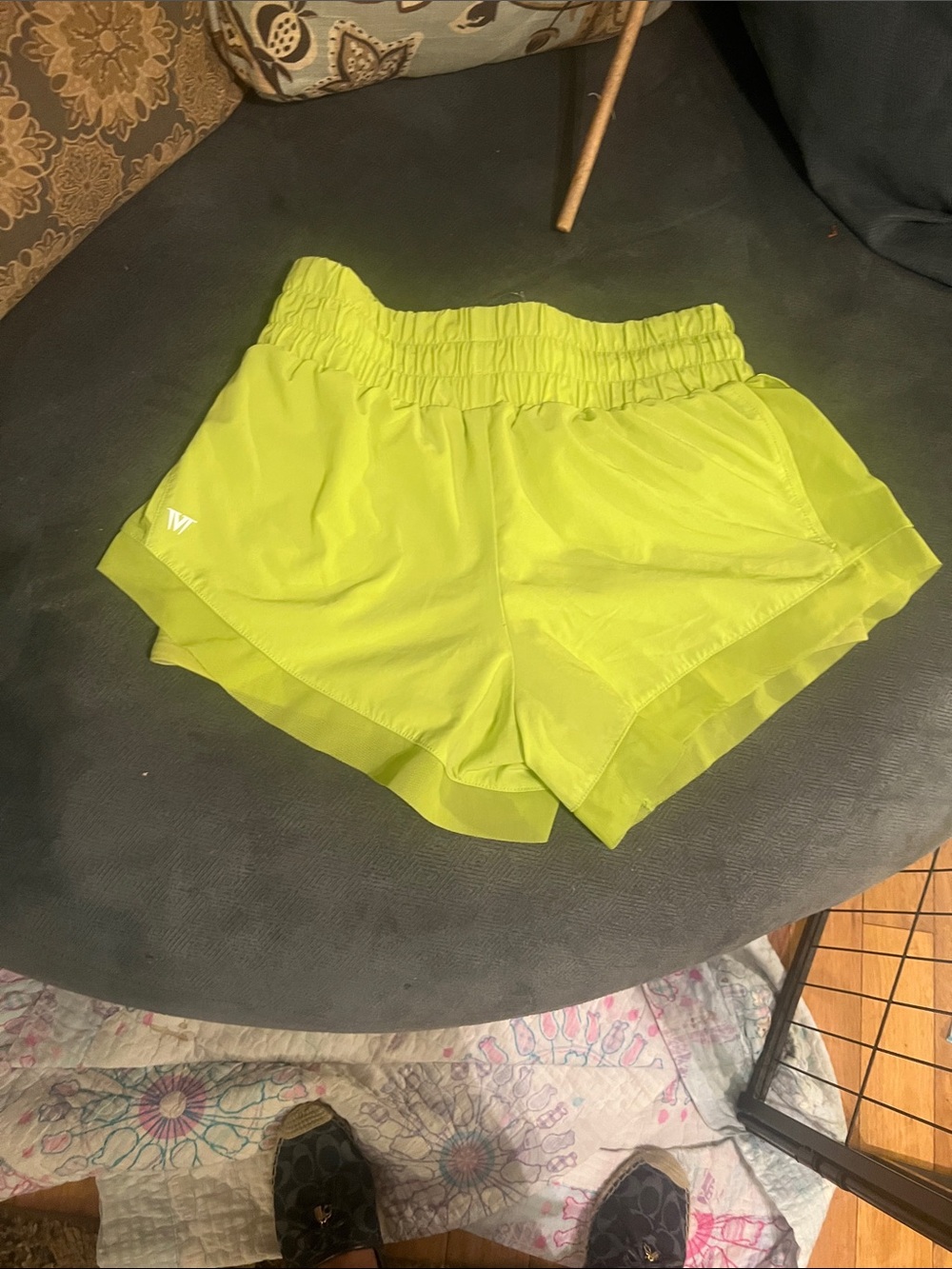 IVL Neon Lime Women's Athletic Shorts, size 6